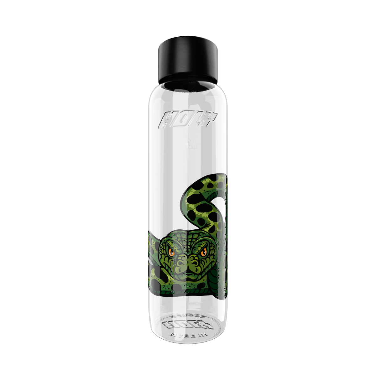 Bouteille en verre au design Anaconda