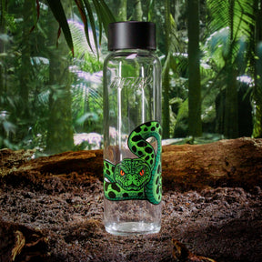 Bouteille en verre au design Anaconda